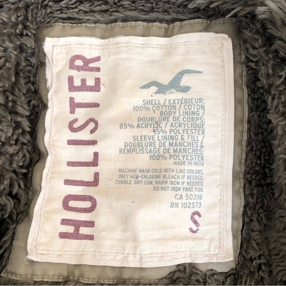 Hollister Heavy Rugged Jacket Trucker Utility Military Iconic Field Men's S - Picture 8 of 10